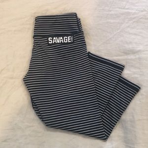 Savage Barbell Leggings Jailhouse Stripe